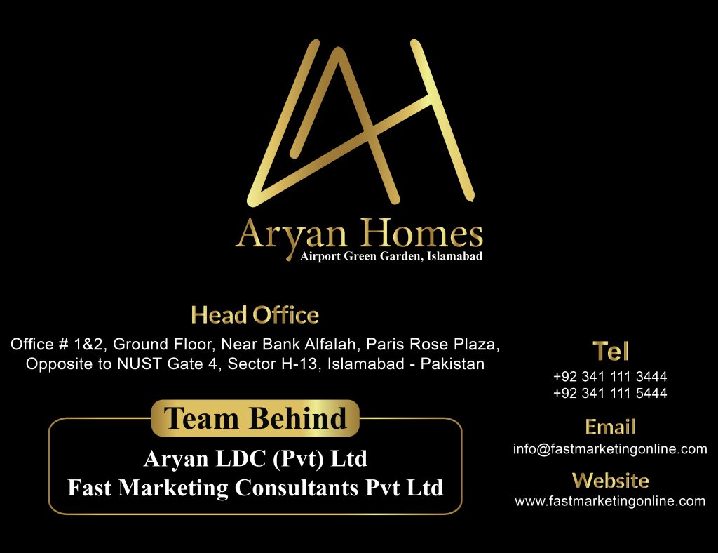 Fast Marketing consultant, aryan homes islamabad
