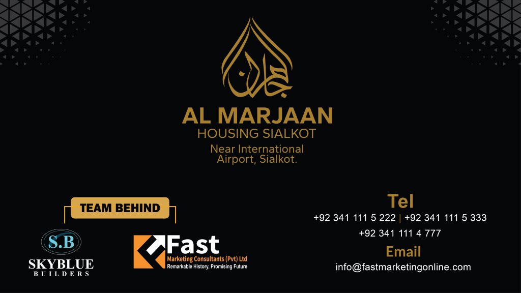 Al Marjaan Housing Sialkot, Fast Marketing consultants, fast marketing, Al Marjaan Housing
